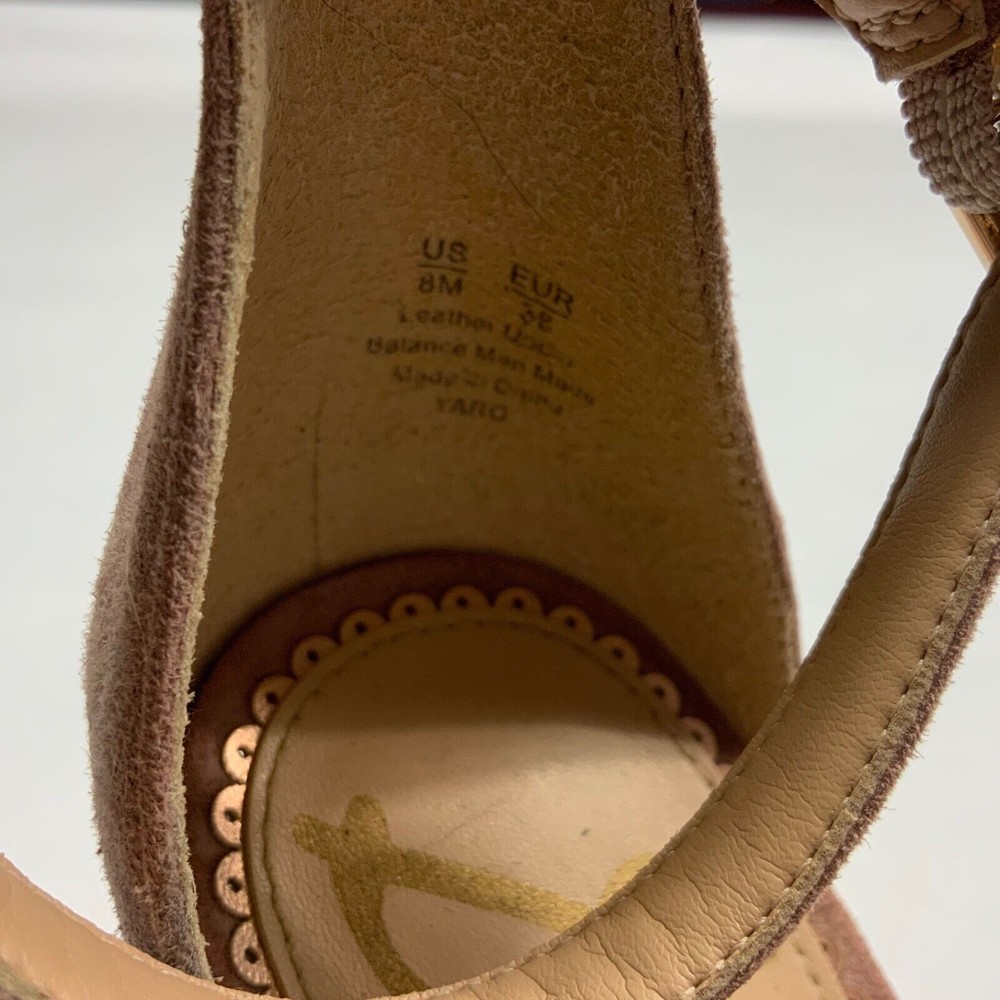 Sam Edelman woman’s Sz 8M Blush Pink Ankle Strap Open Tow Block Heel Sandal - Picture 7 of 8
